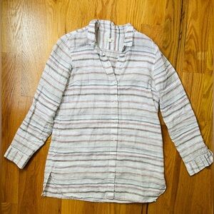 Garnet Hill striped linen tunic